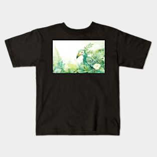 Whimsical and Cute Watercolor Bird Kids T-Shirt